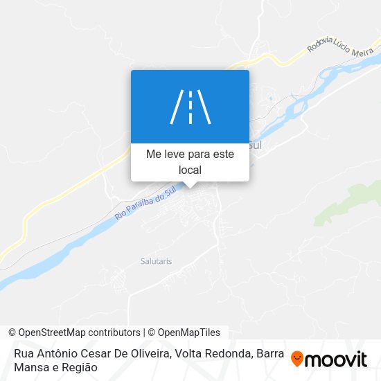 Rua Antônio Cesar De Oliveira mapa