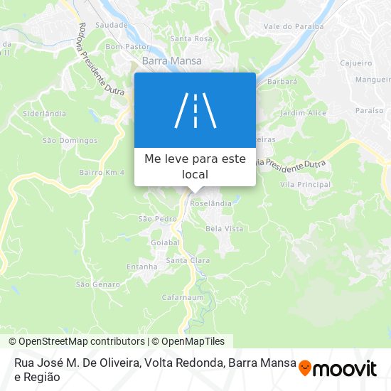 Rua José M. De Oliveira mapa