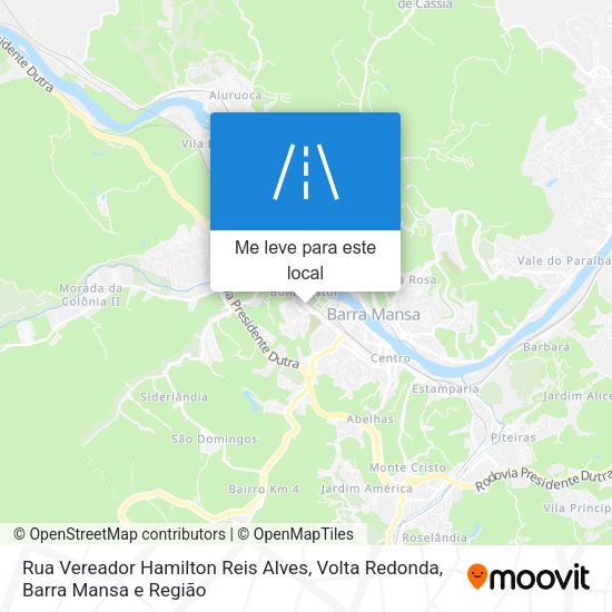 Rua Vereador Hamilton Reis Alves mapa