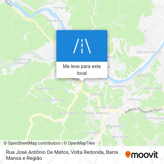 Rua José Antônio De Matos mapa