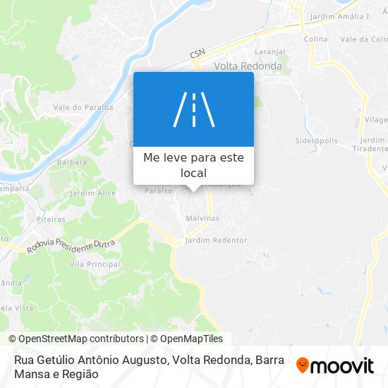 Rua Getúlio Antônio Augusto mapa