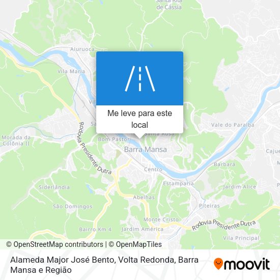 Alameda Major José Bento mapa