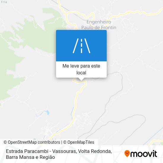 Estrada Paracambi - Vassouras mapa