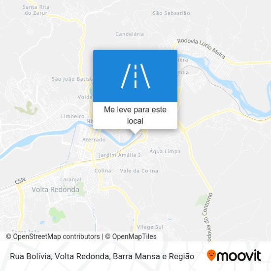 Rua Bolívia mapa