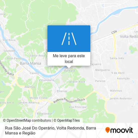 Rua São José Do Operário mapa