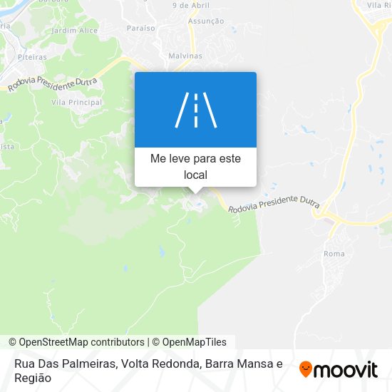 Rua Das Palmeiras mapa