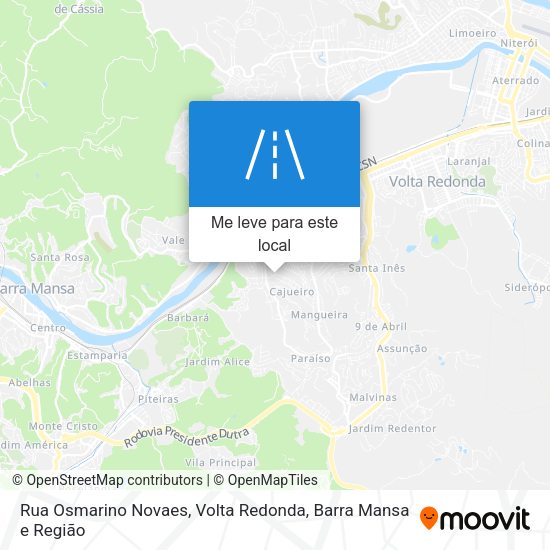 Rua Osmarino Novaes mapa