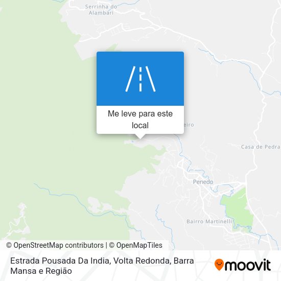 Estrada Pousada Da India mapa