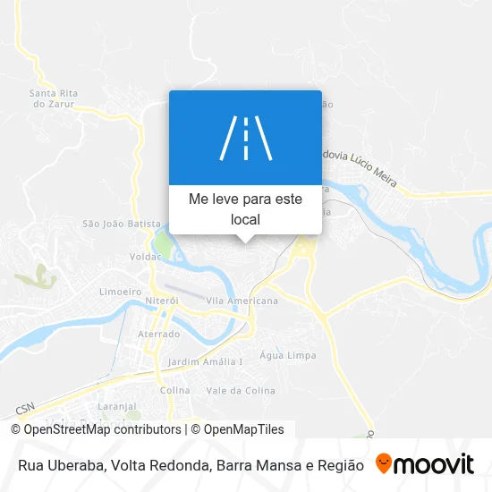 Rua Uberaba mapa