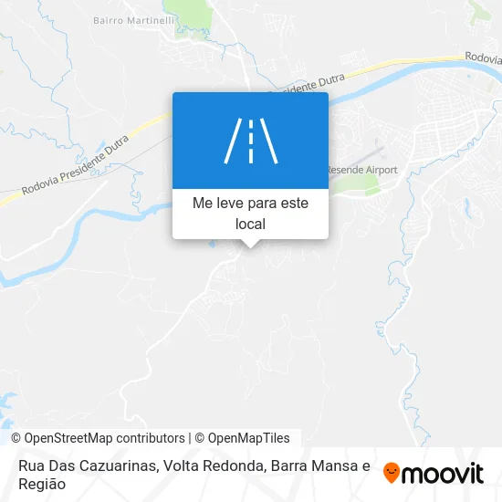 Rua Das Cazuarinas mapa