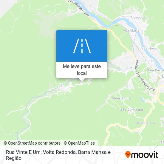 Rua Vinte E Um mapa