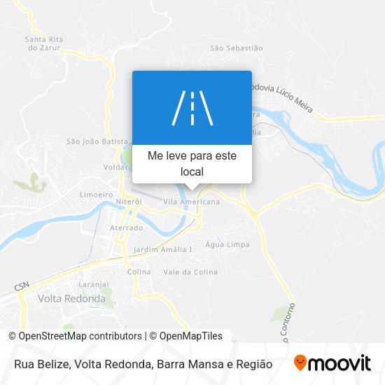 Rua Belize mapa