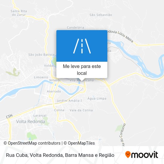 Rua Cuba mapa