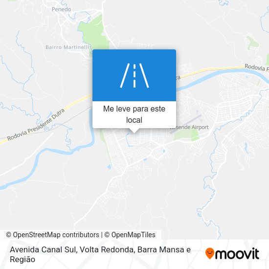 Avenida Canal Sul mapa