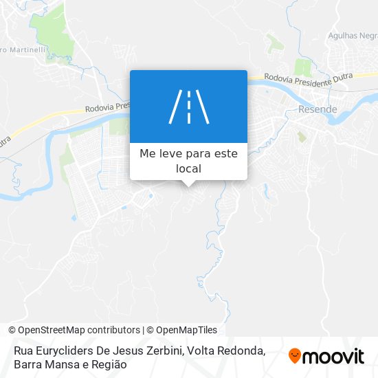 Rua Eurycliders De Jesus Zerbini mapa