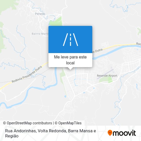 Rua Andorinhas mapa