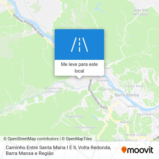 Caminho Entre Santa Maria I E II mapa