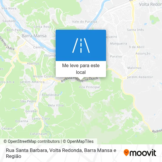 Rua Santa Barbara mapa