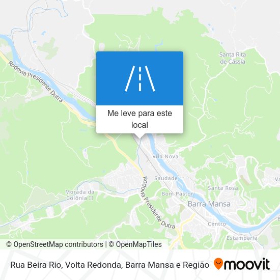 Rua Beira Rio mapa