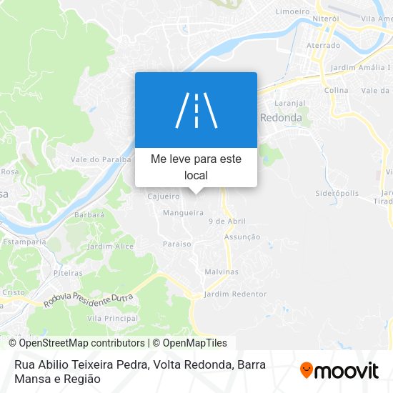 Rua Abilio Teixeira Pedra mapa
