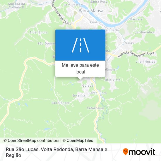 Rua São Lucas mapa