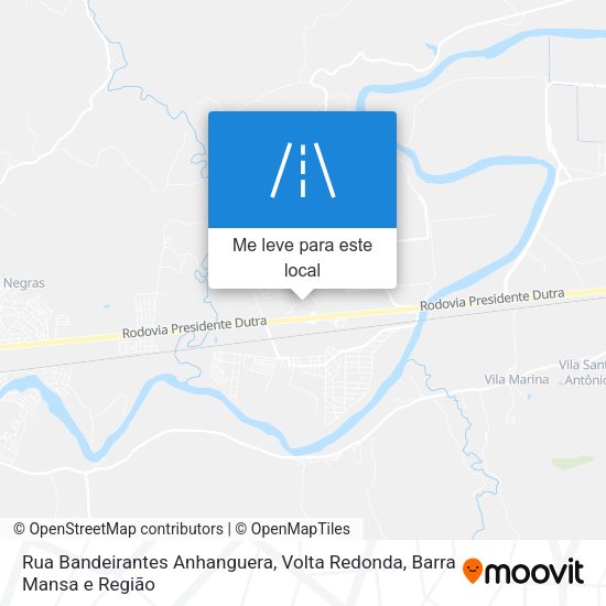Rua Bandeirantes Anhanguera mapa