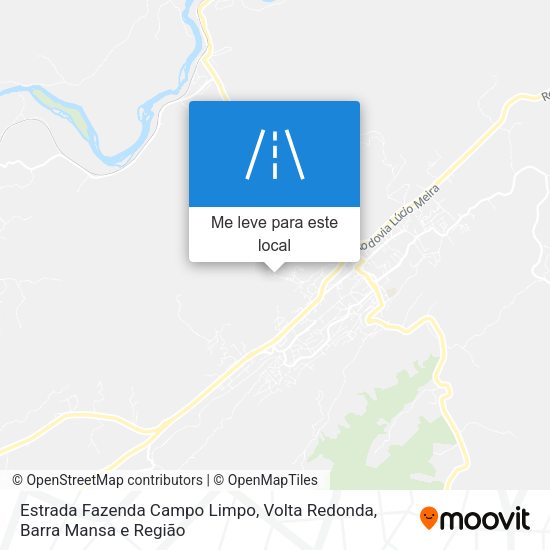 Estrada Fazenda Campo Limpo mapa