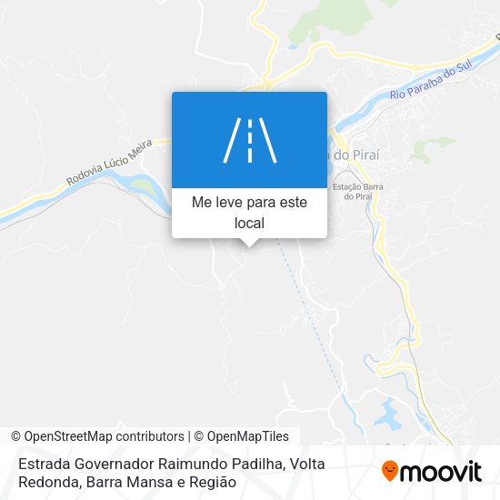 Estrada Governador Raimundo Padilha mapa