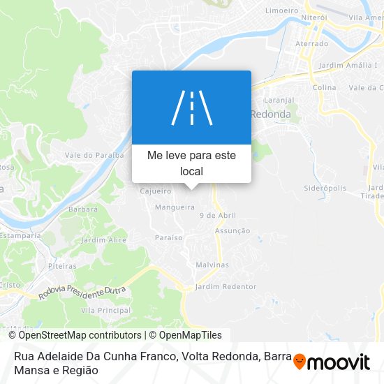 Rua Adelaide Da Cunha Franco mapa