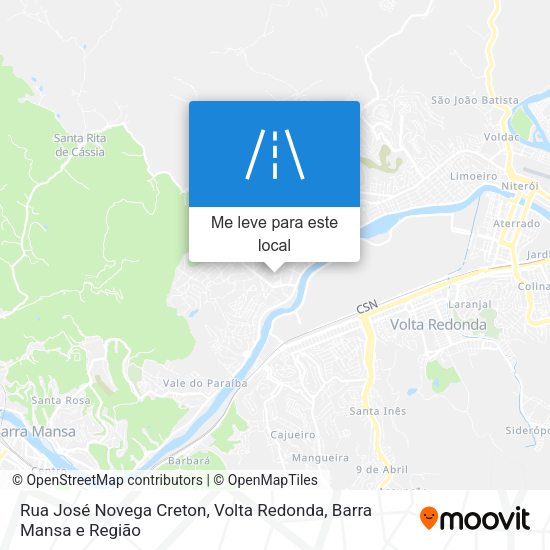 Rua José Novega Creton mapa