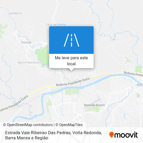 Estrada Vale Ribeirao Das Pedras mapa