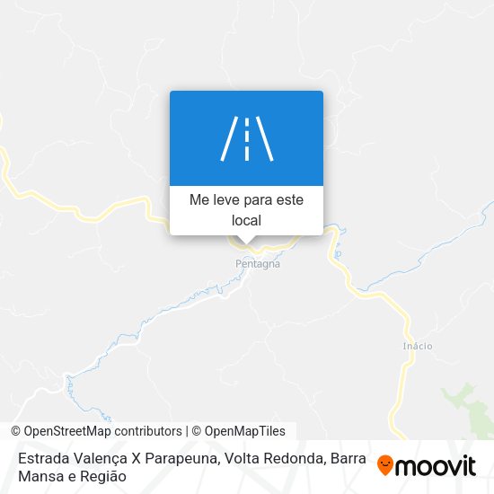 Estrada Valença X Parapeuna mapa