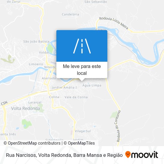 Rua Narcisos mapa