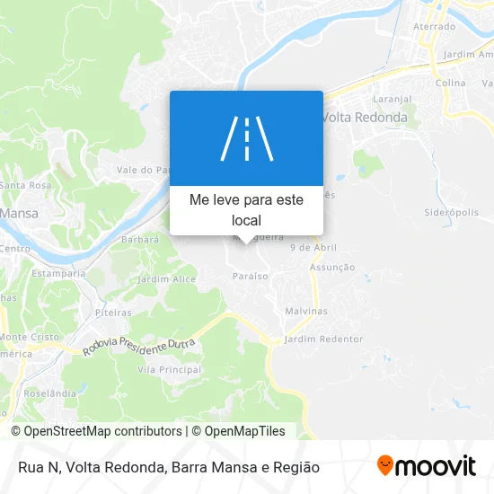 Rua N mapa