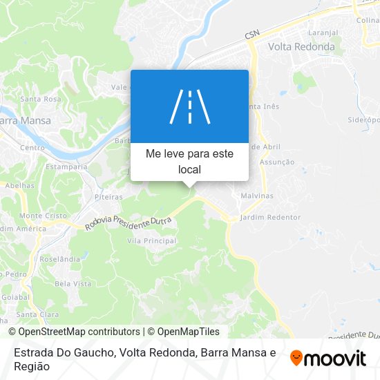 Estrada Do Gaucho mapa