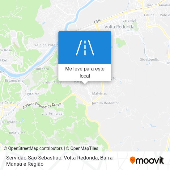 Servidão São Sebastião mapa
