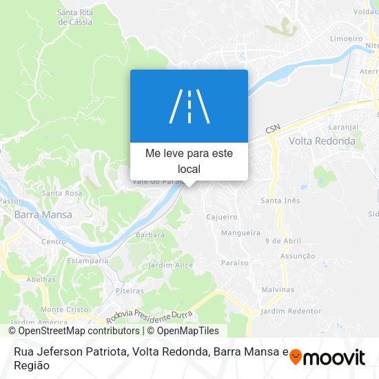 Rua Jeferson Patriota mapa