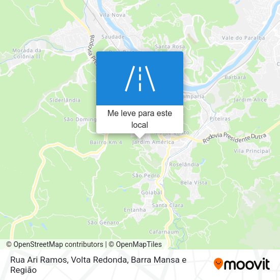 Rua Ari Ramos mapa