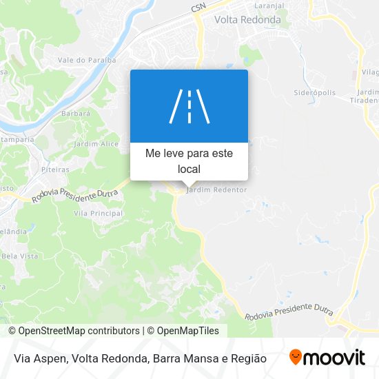 Via Aspen mapa