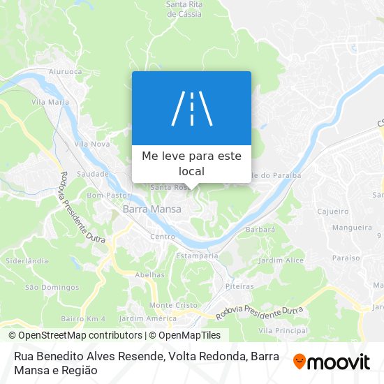 Rua Benedito Alves Resende mapa