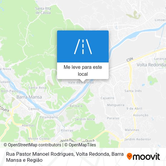 Rua Pastor Manoel Rodrigues mapa