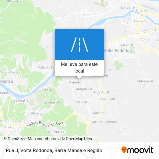 Rua J mapa