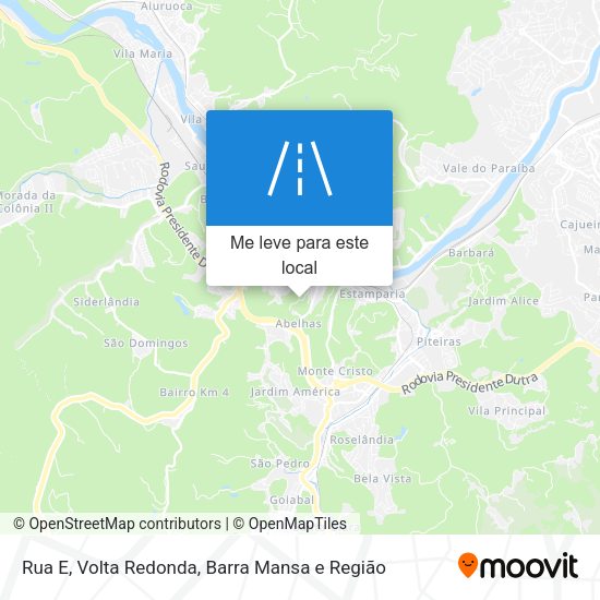 Rua E mapa