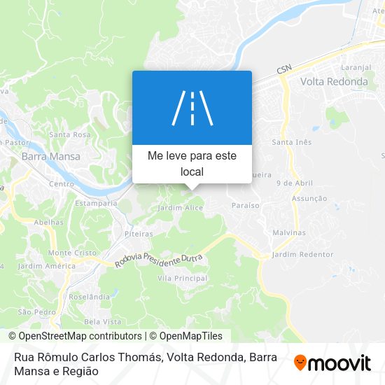 Rua Rômulo Carlos Thomás mapa