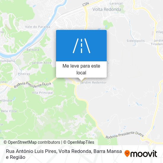 Rua Antônio Luís Pires mapa