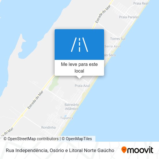 Rua Independência mapa