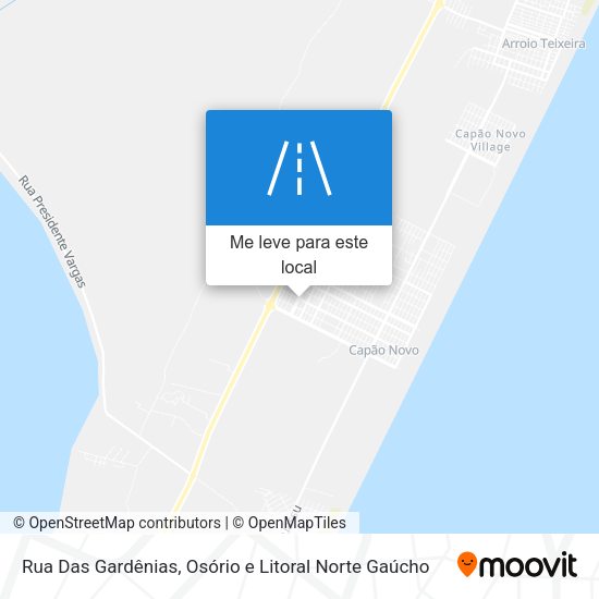 Rua Das Gardênias mapa