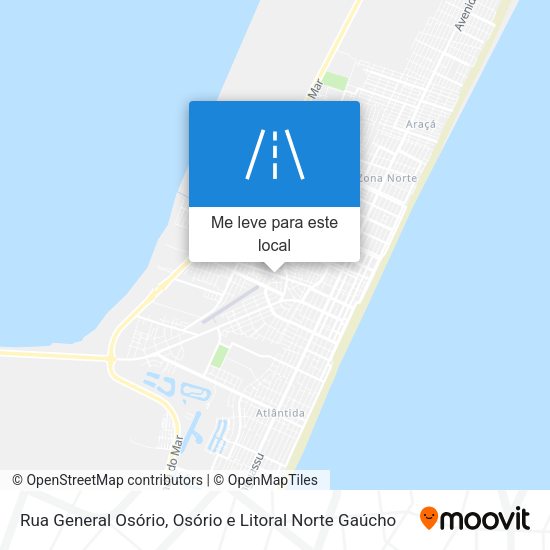 Rua General Osório mapa