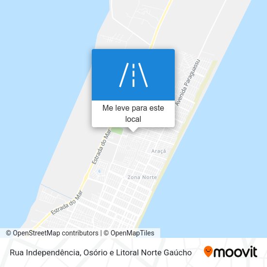 Rua Independência mapa