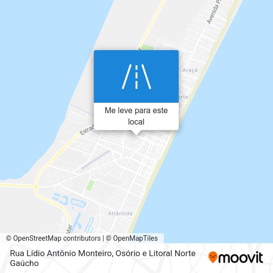 Rua Lídio Antônio Monteiro mapa